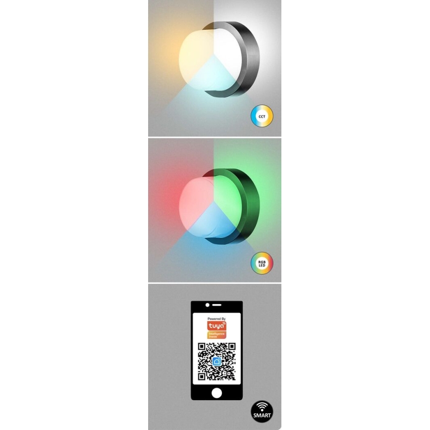 Rabalux - LED RGBW Ulkoseinävalaisin LED/10W/230V IP54 Wi-Fi Tuya