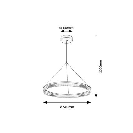 Rabalux - himmennettävä LED-riippuvalaisin kaapelilla LED/24W/230V 3000-6500K + kaukosäädin
