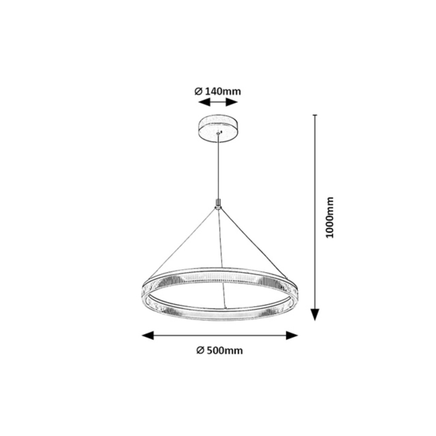 Rabalux - himmennettävä LED-riippuvalaisin kaapelilla LED/24W/230V 3000-6500K + kaukosäädin