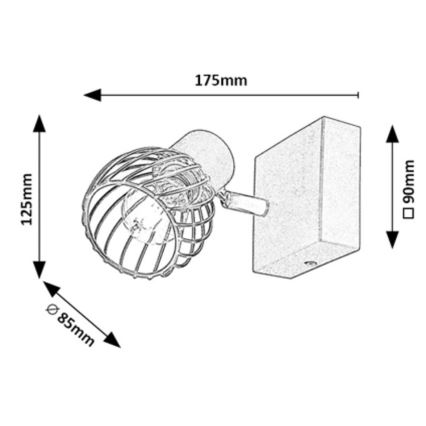 Rabalux - Seinävalaisin 1xE14/10W/230V