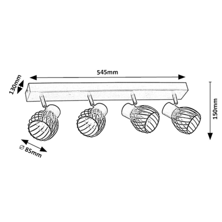 Rabalux - Kohdevalaisin 4xE14/10W/230V