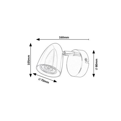 Rabalux - Seinäkohdevalo 1xGU10/5W/230V valkoinen