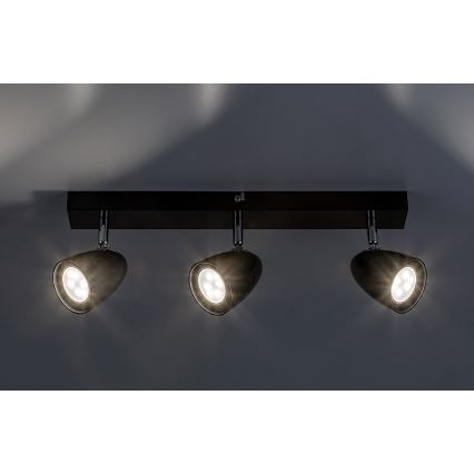 Rabalux - Kohdevalo 3xGU10/5W/230V musta