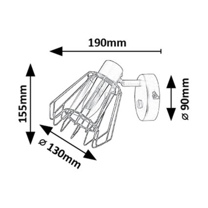 Rabalux - Seinäkohdevalo 1xE14/40W/230V