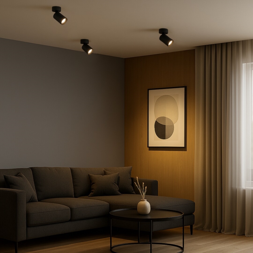 Rabalux - Kohdevalaisin 1xGU10/7W/230V musta