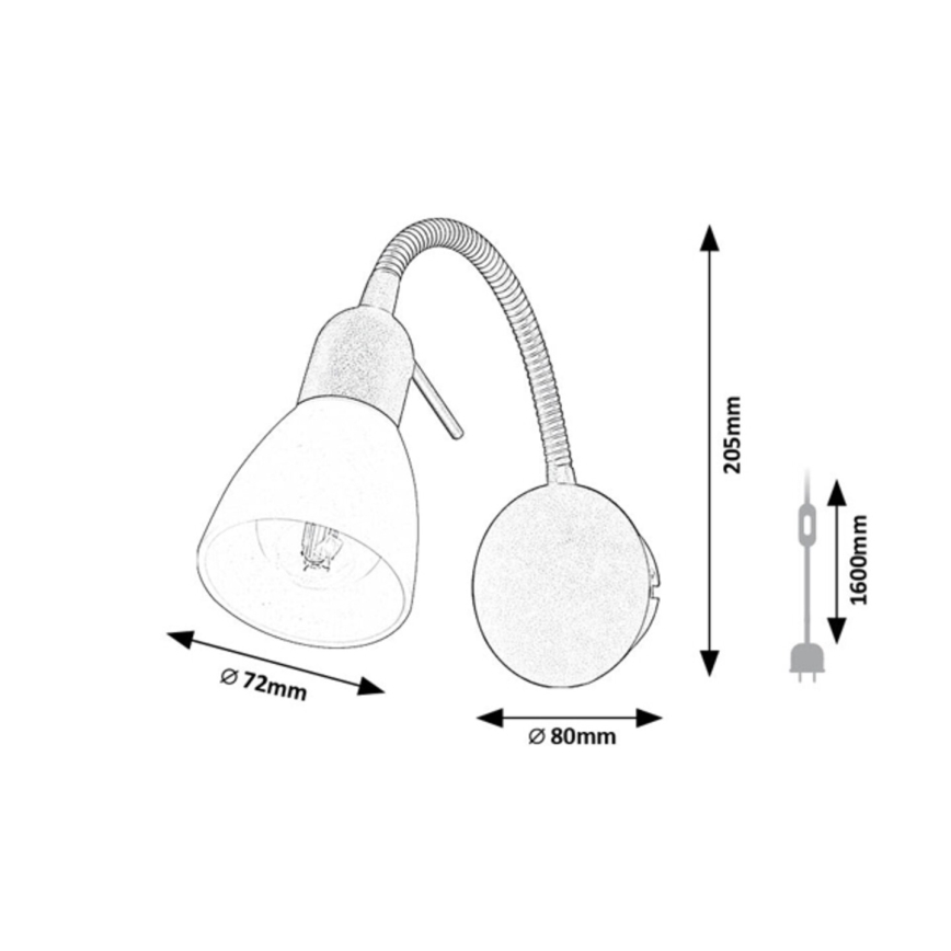 Rabalux - Seinävalaisin 1xE14/40W/230V