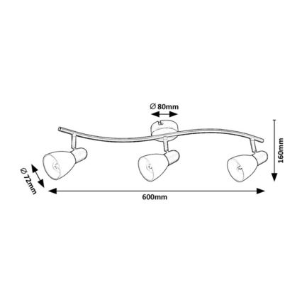 Rabalux - Kohdevalaisin 3xE14/40W/230V