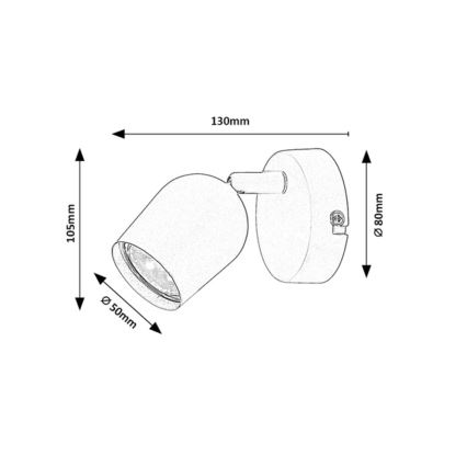 Rabalux - Seinään asennettava kohdevalaisin 1xGU10/15W/230V beige
