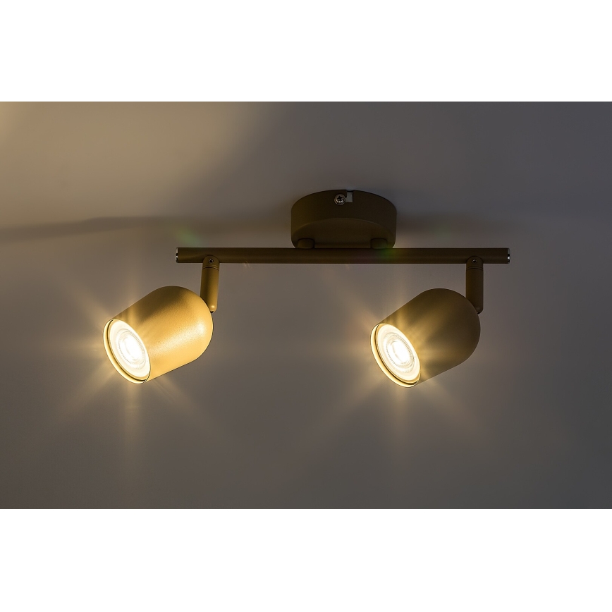 Rabalux - Spottivalaisin 2xGU10/15W/230V beige