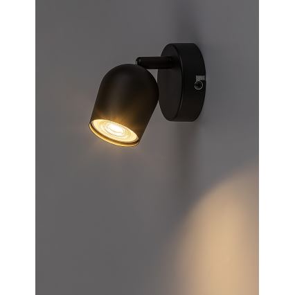 Rabalux - Seinälle asennettava kohdevalaisin 1xGU10/15W/230V musta