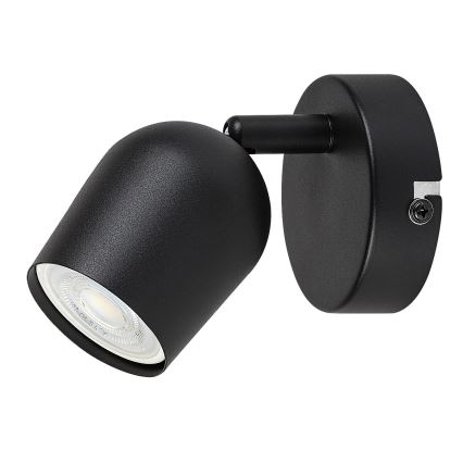 Rabalux - Seinälle asennettava kohdevalaisin 1xGU10/15W/230V musta