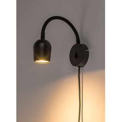 Rabalux - Seinään asennettava kohdevalaisin 1xGU10/15W/230V musta