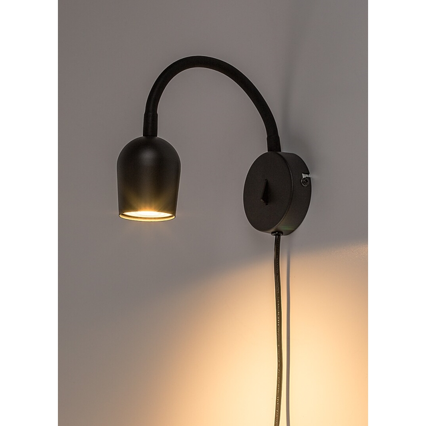 Rabalux - Seinään asennettava kohdevalaisin 1xGU10/15W/230V musta
