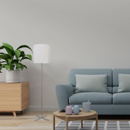 Rabalux - Lattiavalaisin 1xE27/40W/230V valkoinen/hopea