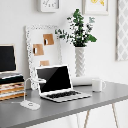 Rabalux - LED himmennettävä kosketuspöytävalaisin langattomalla latauksella LED/5W/5V 2700-6000K valkoinen