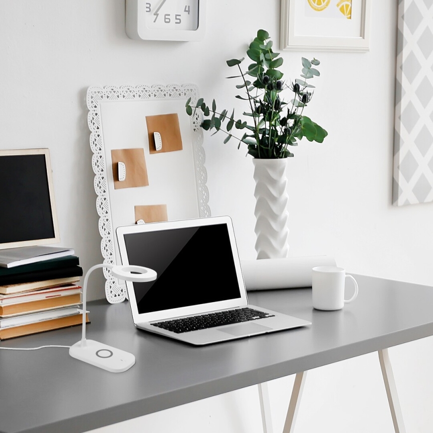 Rabalux - LED himmennettävä kosketuspöytävalaisin langattomalla latauksella LED/5W/5V 2700-6000K valkoinen