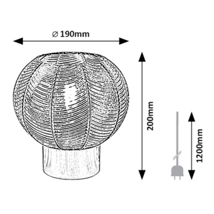 Rabalux - Pöytävalaisin 1xE27/40W/230V