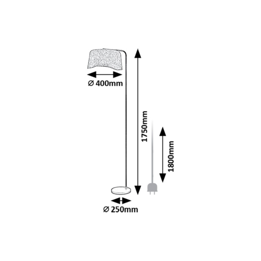 Rabalux - Lattialamppu 1xE27/10W/230V