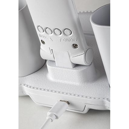 Rabalux - himmennettävä LED-pöytälamppu tuulettimella ja näytöllä LED/7W/5V 3000/4000/6500K