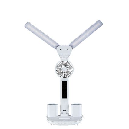 Rabalux - himmennettävä LED-pöytälamppu tuulettimella ja näytöllä LED/7W/5V 3000/4000/6500K