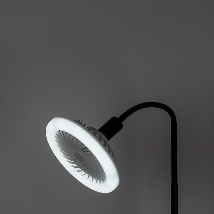 Rabalux - Himmennettävä LED-lattiavalaisin tuulettimella, halkaisija 30 cm, 1xE27/16W/230V 3000-6500K + kaukosäädin