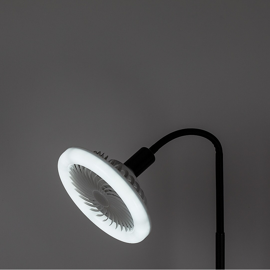 Rabalux - Himmennettävä LED-lattiavalaisin tuulettimella, halkaisija 30 cm, 1xE27/16W/230V 3000-6500K + kaukosäädin