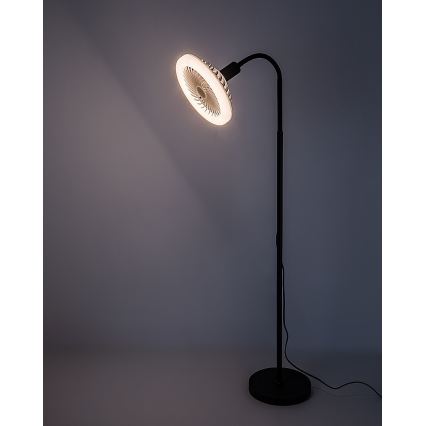 Rabalux - Himmennettävä LED-lattiavalaisin tuulettimella, halkaisija 30 cm, 1xE27/16W/230V 3000-6500K + kaukosäädin