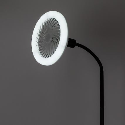 Rabalux - LED-himmennettävä lattiavalaisin tuulettimella 1xE27/16W/2300V 3000-6500K + kaukosäädin