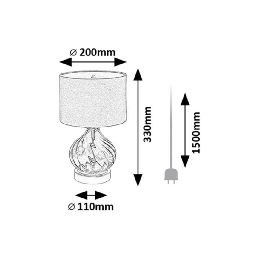 Rabalux - Pöytävalaisin 1xE14/25W/230V vihreä