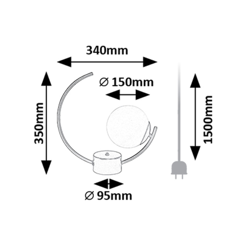 Rabalux - Pöytävalaisin 1xE14/25W/230V