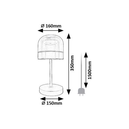 Rabalux - Himmennettävä LED-pöytävalaisin LED/13W/230V 3000/4000/6000K