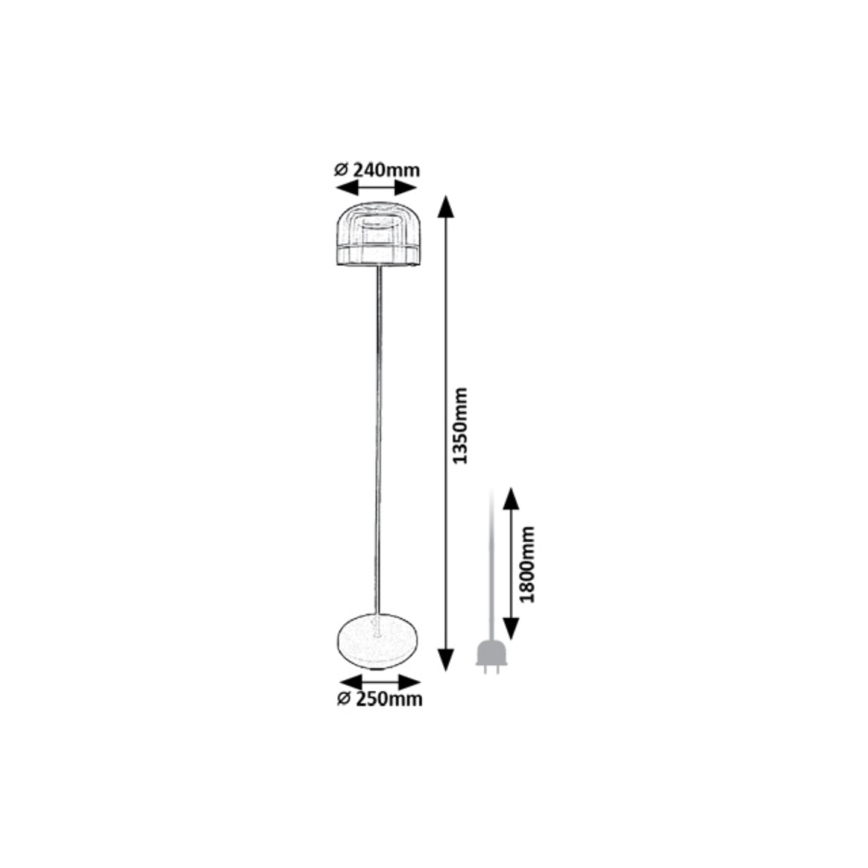 Rabalux - Himmennettävä LED-lattiavalaisin LED/20W/230V 3000/4000/6000K