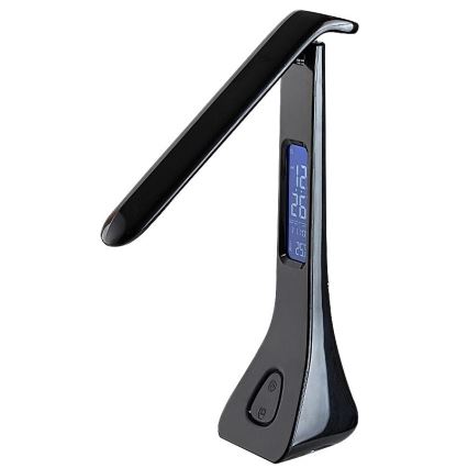 Rabalux - LED himmennettävä pöytävalaisin näytöllä LED/7W/5V 4000K musta