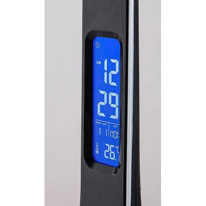 Rabalux - LED himmennettävä pöytävalaisin näytöllä LED/7W/5V 4000K musta