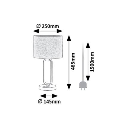 Rabalux - LED-pöytävalaisin 1xE27/60W/230V + LED/8W
