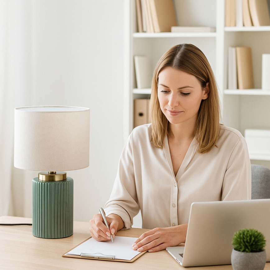 Rabalux - Vihreä pöytälamppu 1xE14/40W/230V