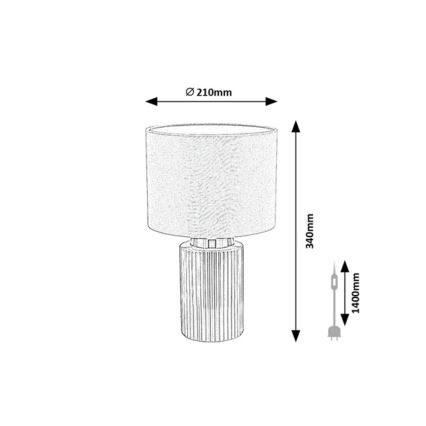Rabalux - Vihreä pöytälamppu 1xE14/40W/230V