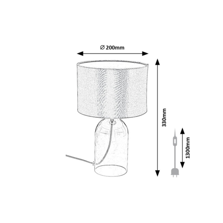 Rabalux - Pöytälamppu 1x E14, 40 W, 230 V, Ø 20 cm