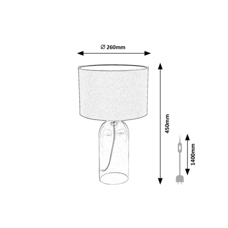 Rabalux - Pöytävalaisin 1xE14/40W/230V Ø 26 cm