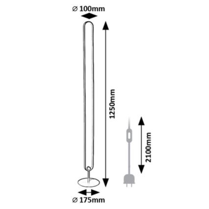 Rabalux - LED RGB himmennettävä lattialamppu LED/19W/230V + kauko-ohjaus