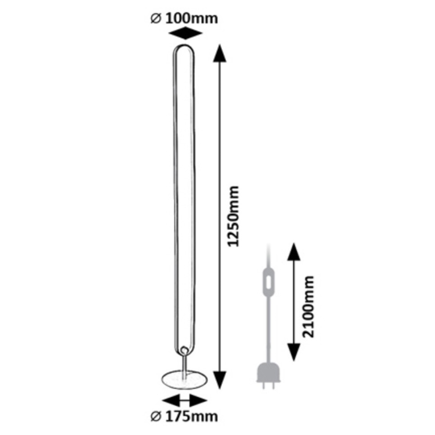 Rabalux - LED RGB himmennettävä lattialamppu LED/19W/230V + kauko-ohjaus