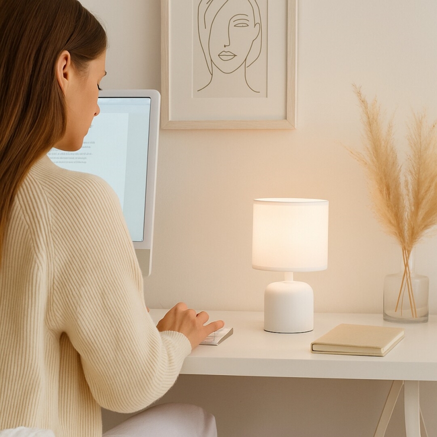 Rabalux - Pöytälamppu 1xE14/40W/230V valkoinen