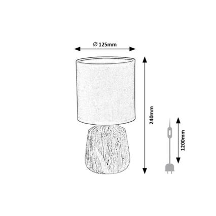 Rabalux - Pöytälamppu 1xE14/40W/230V musta/marmorikuvio