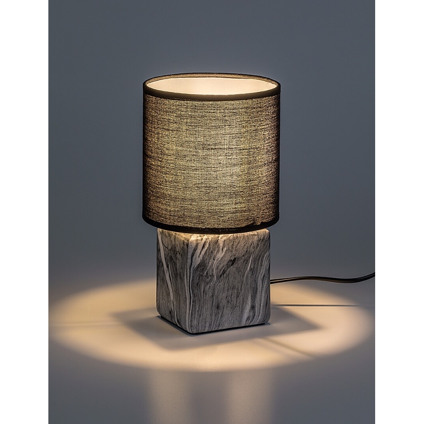 Rabalux - Pöytävalaisin 1xE14/40W/230V musta/marmorikuvio