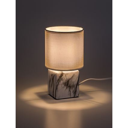 Rabalux - Pöytälamppu 1xE14/40W/230V valkoinen/marmori