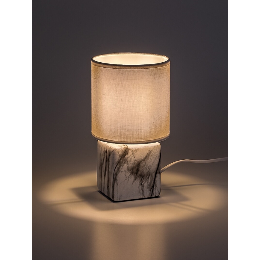 Rabalux - Pöytälamppu 1xE14/40W/230V valkoinen/marmori