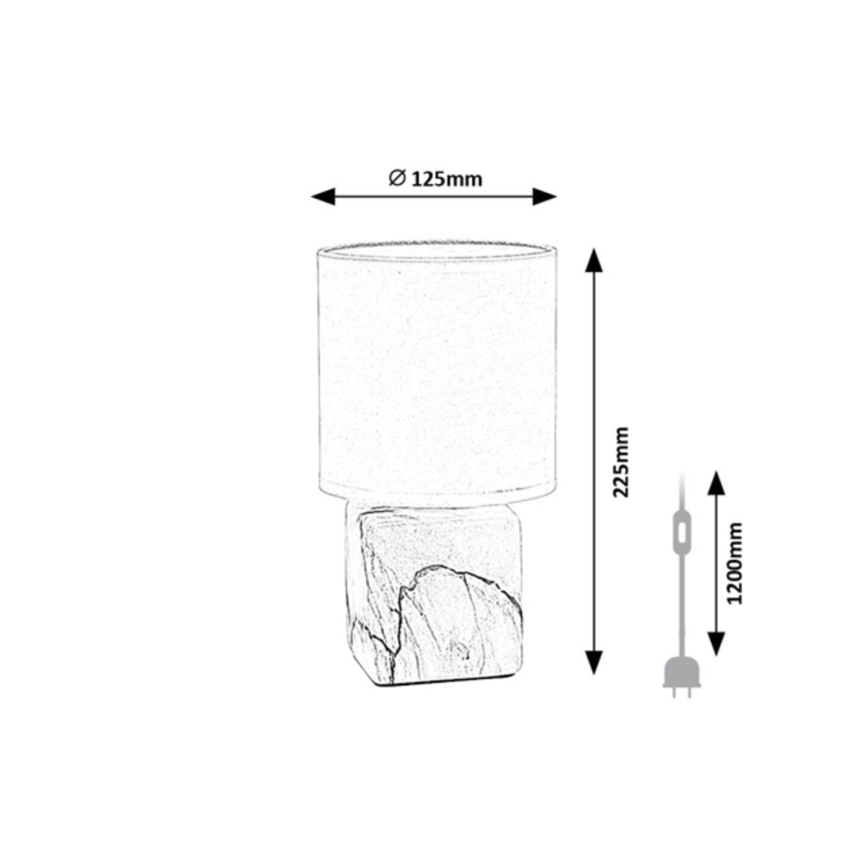 Rabalux - Pöytälamppu 1xE14/40W/230V valkoinen/marmori