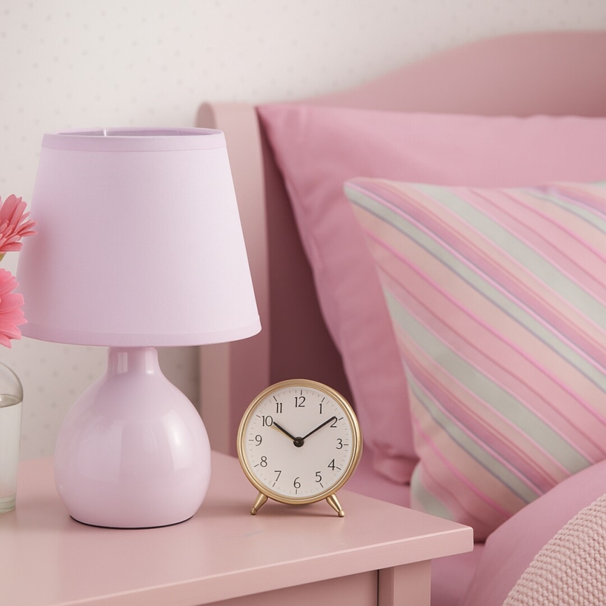 Rabalux - Pöytälamppu 1xE14/40W/230V vaaleanpunainen