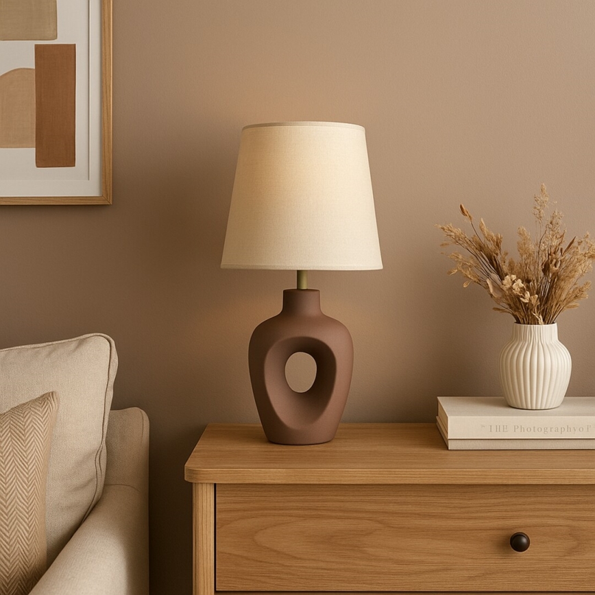 Rabalux - Pöytälamppu 1xE14/25W/230V ruskea/kerma