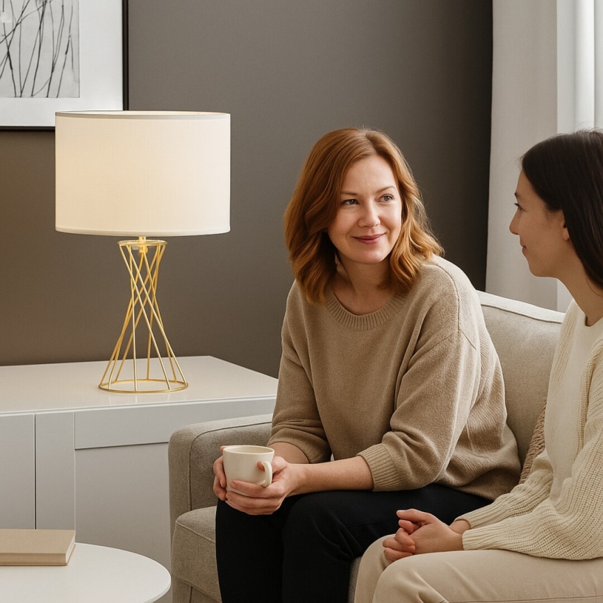 Rabalux - Pöytälamppu 1xE27/40W/230V kultainen/valkoinen